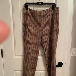 Checked brown and tan pants